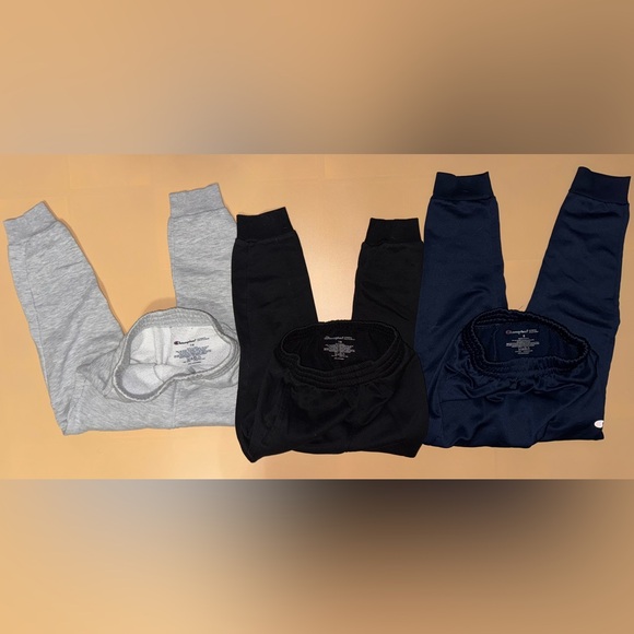Lot of 3 Champion Boys Jogger Athletic Sweatpants; Size Medium - Picture 3 of 3